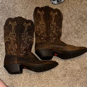 Justin Boots Brown Heeled Boots